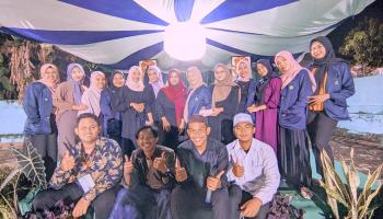 Mahasiswa KKN IAIN SAS Babel Adakan Sholawat Bersama Masyarakat Desa Tanjung Labu