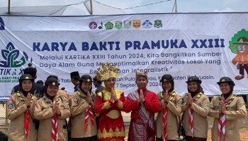 Delapan Mahasiswa Racana IAIN SAS Babel Mengikuti Karya Bakti Pramuka XXIII Tahun 2024 di Banyuasin, Sumatra Selatan