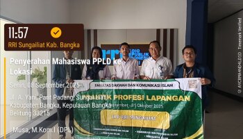 Dua Mahasiswa KPI FDKI IAIN SAS Babel PPL di RRI Sungailiat