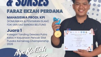 Faraz Ekzah Perdana, Mahasiswa Prodi KPI Raih Juara 1 dalam Kejuaraan Pencak Silat Pusaka Kemenag Championship Tahun 2026
