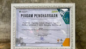 IAIN SAS Babel Terima Penghargaan  Pengelola BMN Terbaik
