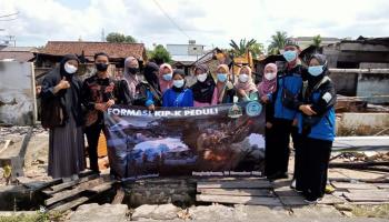 Formasi KIP-K IAIN SAS Bangka Belitung Serahkan Bantuan Untuk  Korban Kebakaran