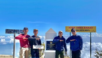 Mahasiswa Delegasi IAIN SAS Babel KKN Nusantara Moderasi Beragama Se-Indonesia 2024, Hadir Memeriahkan Event Pendakian Gunung Ciremai