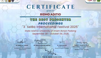 Mahasiswa FSEI IAIN SAS Babel Raih The Best Presenter di Ajang Internasional, Dekan: Prestasi yang Berdampak dan Menginspirasi!