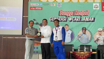 Mahasiswa IAIN SAS Babel Antusias Ikuti Sosialisasi Safety Riding Bersama Jasa Raharja, Polda, dan Honda Babel