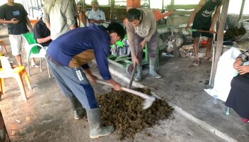 Mahasiswa KKN IAIN SAS Babel Berpartisipasi dalam Penyuluhan Pembuatan Pupuk Kompos di Desa Puput