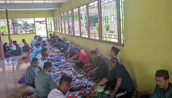 Nganggung Nujuh hari ”, Mahasiswa KKN IAIN SAS Babel Desa Belilik Dilibatkan