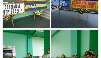 Pengukuhan Prof. Dr. Rusydi Sulaiman,M.Ag Sebagai Guru Besar Bidang Ilmu Pengkajian Islam, Belasan Karangan Bunga Ucapan Selamat