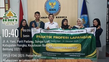 Penyerahan PPL Mahasiswa FDKI IAIN SAS Babel di BNN Bangka