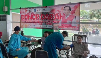 Peringati Milad ke 23, UKK KSR PMI Unit IAIN SAS Babel Gelar Aksi Donor Darah