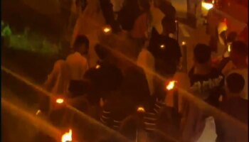 Peringati Tahun Baru Islam, Mahasiswa KKN IAIN SAS Babel Gelar Pawai Obor di Desa Simpang Pesak