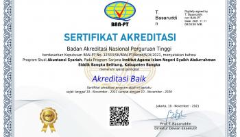 Prodi Akuntansi Syariah IAIN SAS Bangka Belitung Raih Akreditasi “Baik” Dari BAN-PT