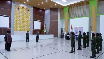Rektor IAIN SAS Bangka Belitung Resmi Lantik Resimen Mahasiswa Batalyon 3202