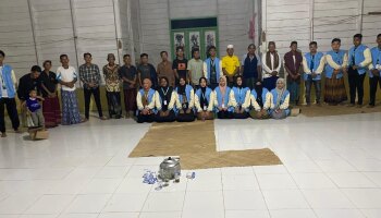 Siap Mengabdi, Mahasiswa KKN Melayu Serumpun Kelompok 11 Disambut Antusias Warga Desa Sembuang