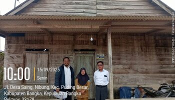 Survei Ke Rumah Calon Penerima KIP Kuliah, Warek III IAIN SAS Babel Harap Tepat Sasaran