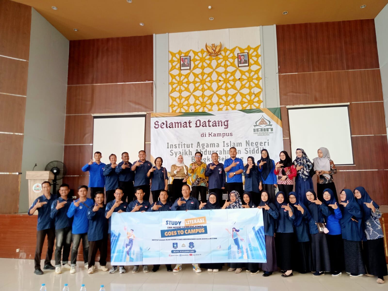 Studi Literasi, Ratusan Siswa Pelajar SMAN 1 Simpang Rimba Kunjungi Kampus IAIN SAS Babel