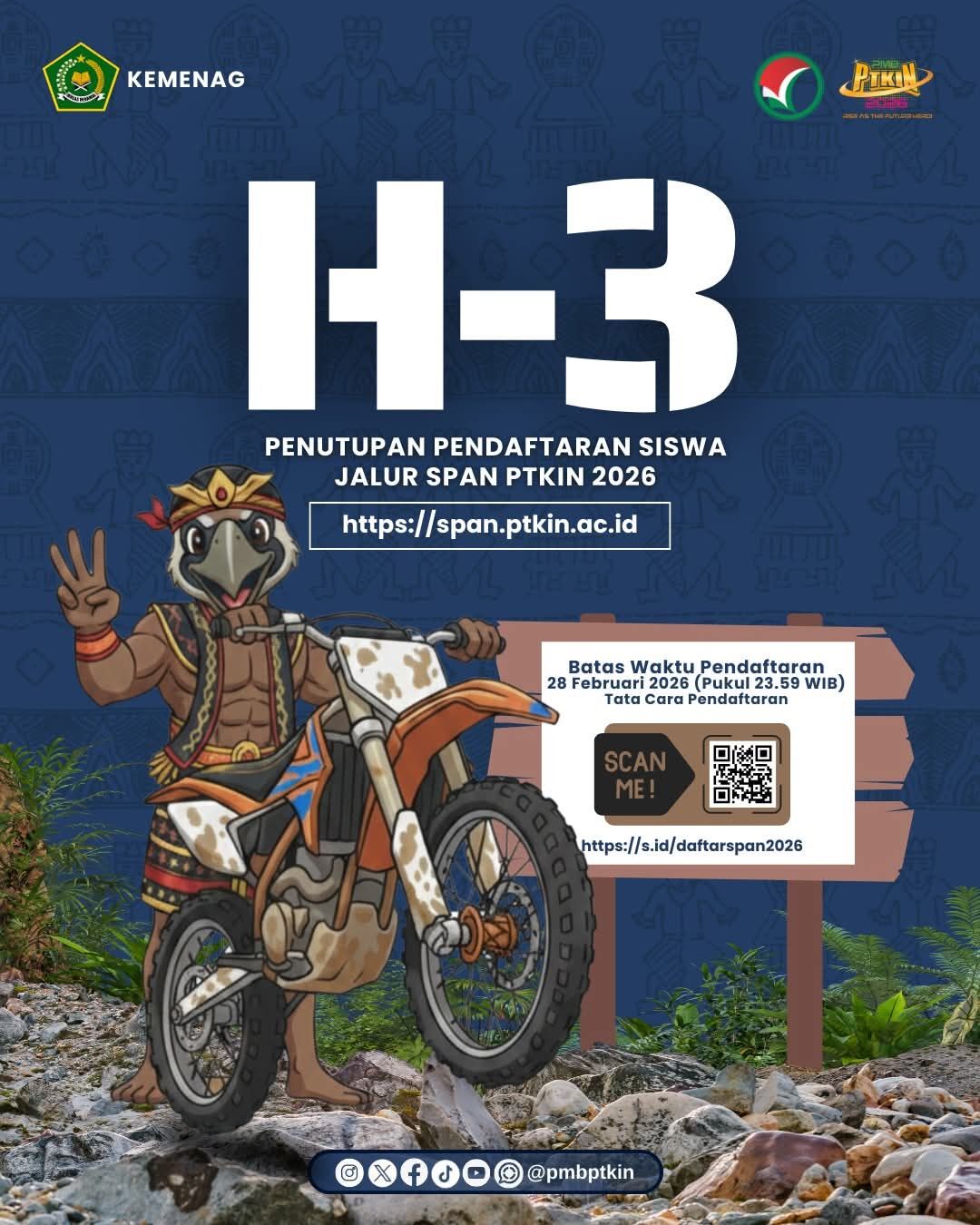 Tiga Hari Lagi SPAN PTKIN Ditutup, Ini 15 Prodi Unggulan IAIN SAS Babel di Jalur Prestasi