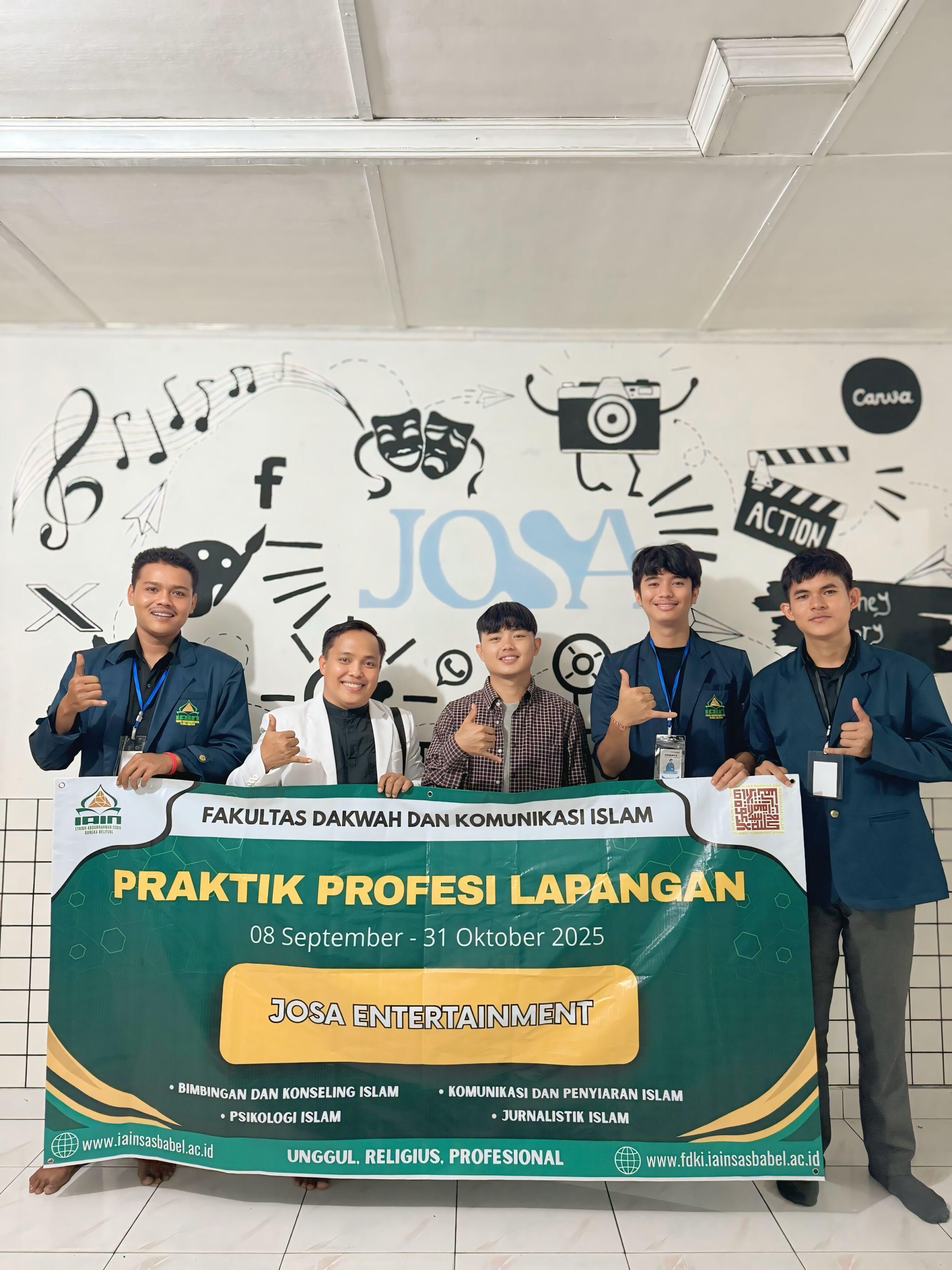 Tiga Mahasiswa Prodi KPI IAIN SAS Babel Melaksanakan PPL di Josa Entertaiment