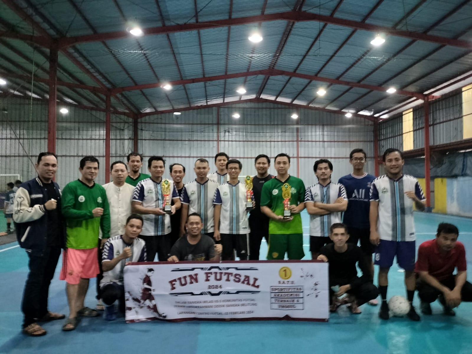 Tim Futsal Dosen Selection Raih Juara turnamen Komunitas Futsal Milat Ke 5 Tahun 2024