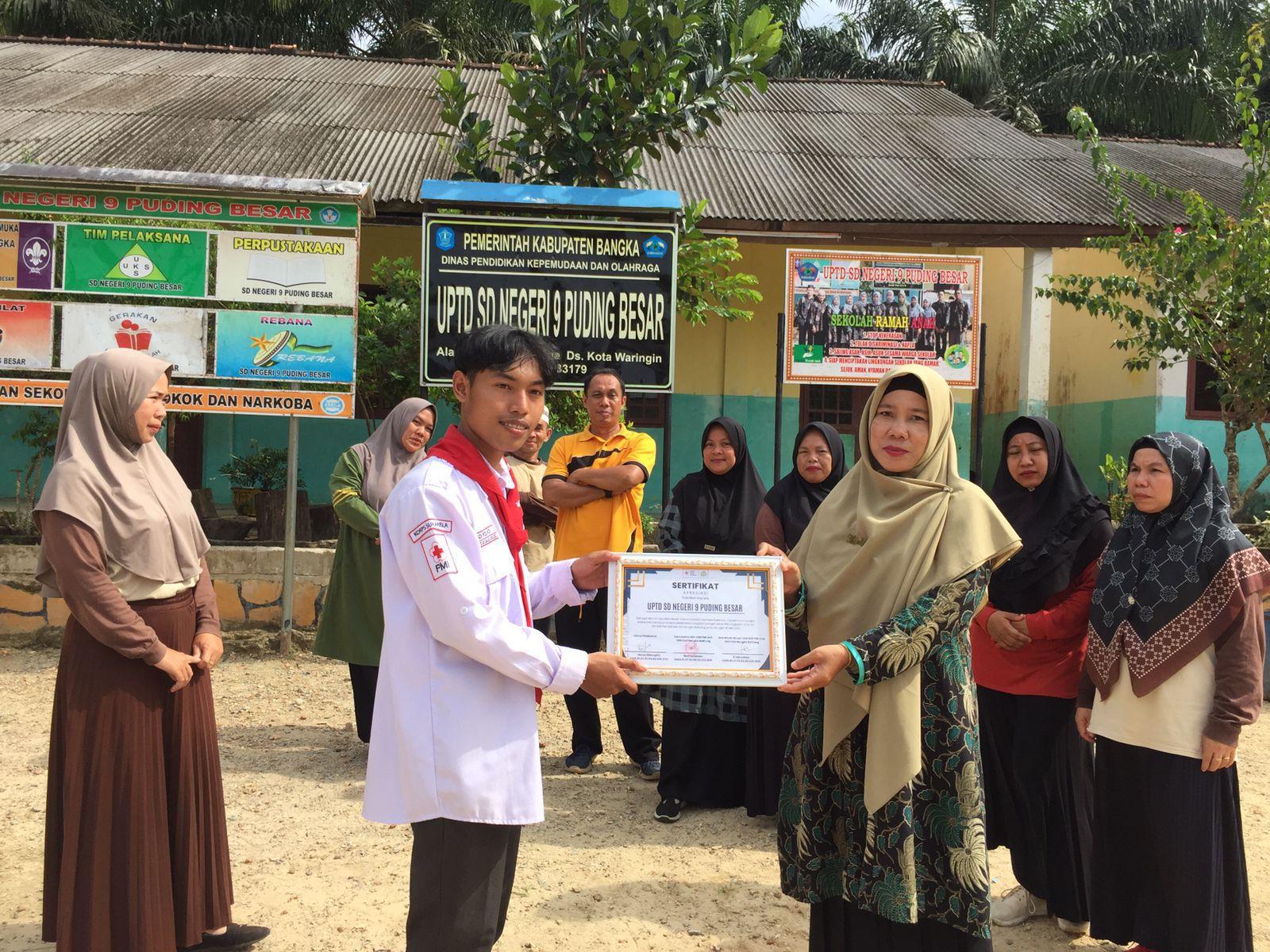 UKK KSR PMI Unit IAIN SAS Babel Mengadakan Kegiatan Pengambilan PDH Angkatan XIII & XIV di Desa Kotawaringin