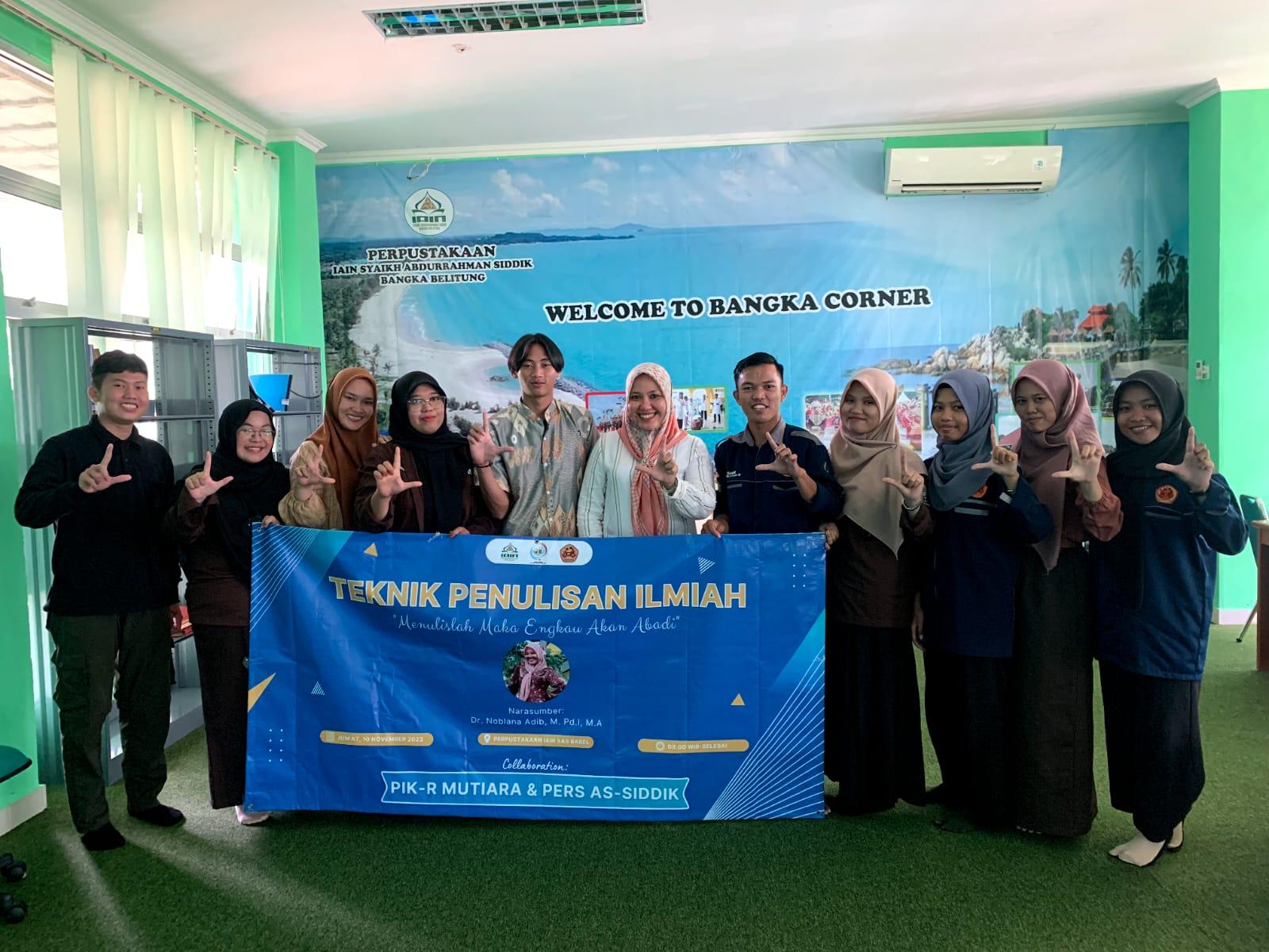 UKM Pers As-Siddik dan PIK-R Mutiara  IAIN SAS Babel Adakan Pelatihan Penulisan Karya Tulis Ilmiah