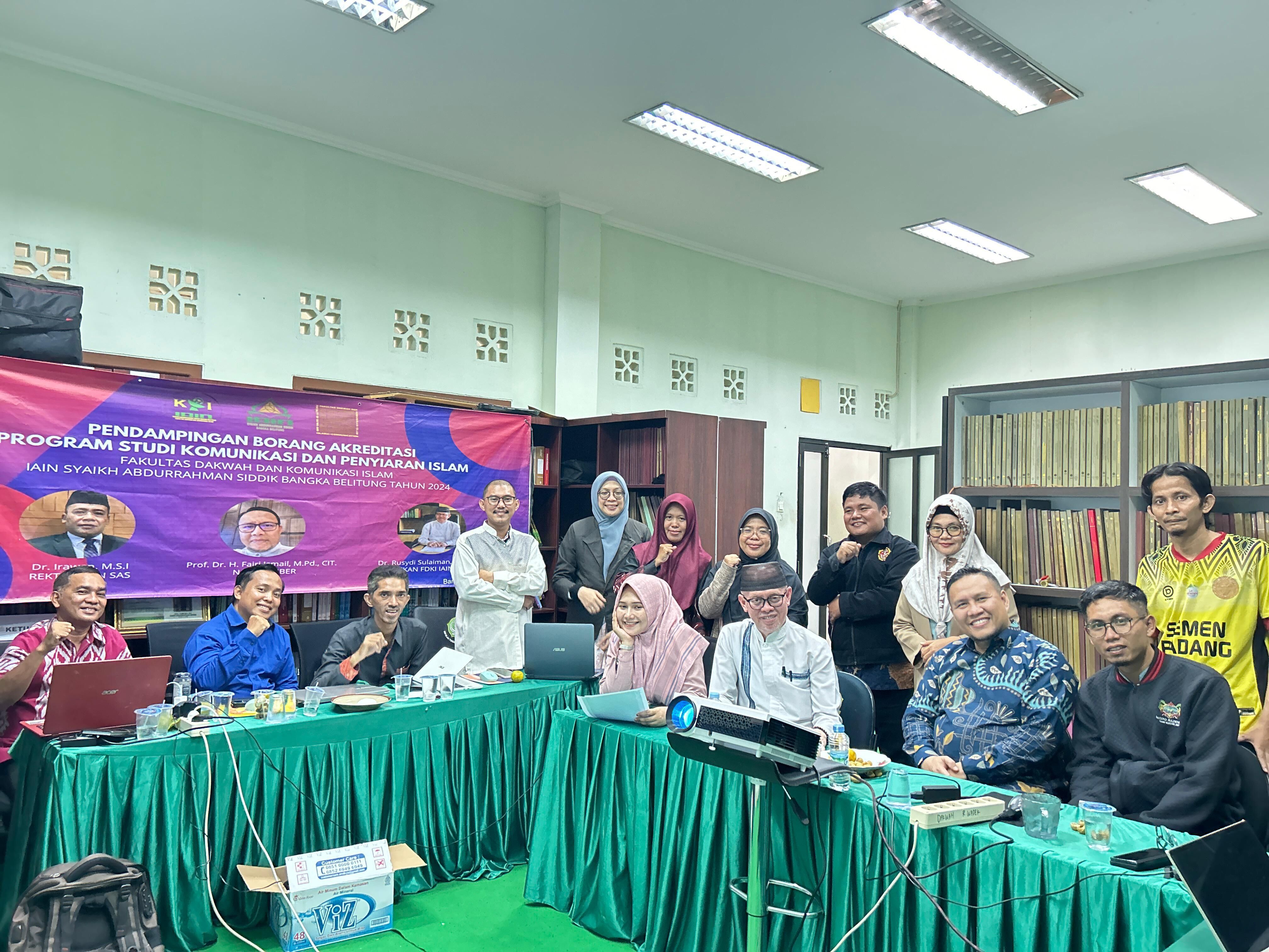 Workshop Penyusunan dan Pendampingan Borang Akreditasi Prodi Komunikasi dan Penyiaran Islam FDKI IAIN SAS Babel